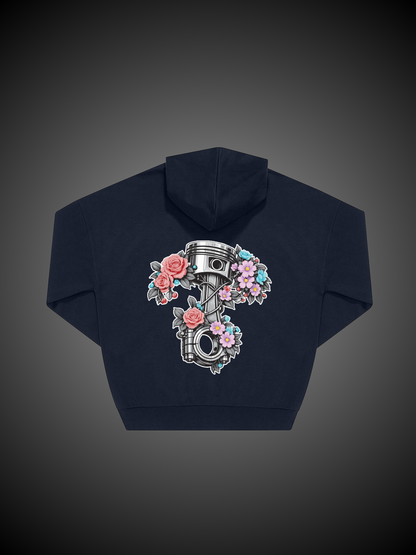 Felpa Pistone con zip Flower