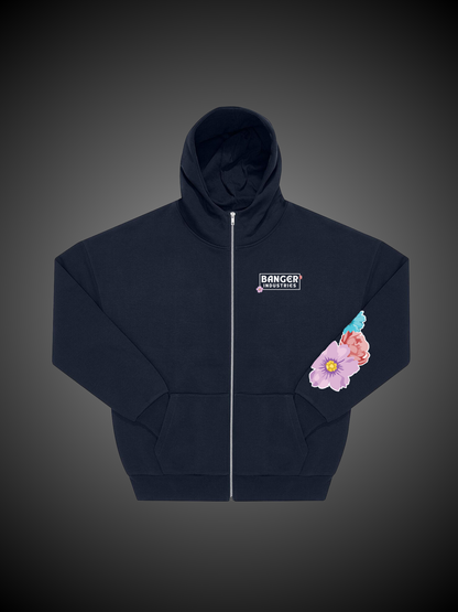 Felpa Cerchio con zip Flower